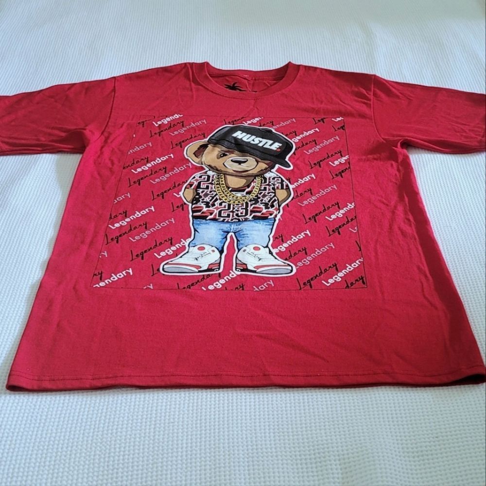 VIBES😎 Legendary Hustle Teddy Bear🧸 Graphic Tee👕 - NWOT - Picture 8 of 10